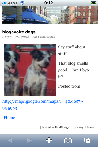 iBlogger screen shot